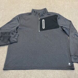 Fila Sweater Mens‎ Extra Large Gray Performance Golf Long Sleeve Zip Pocket